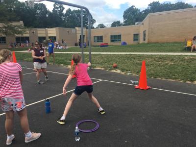 photo of students playing field day games