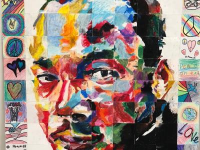 Martin Luther King, Jr. mural created by SVES students